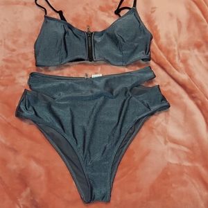 Forever 21 2 piece high waist bathing suit